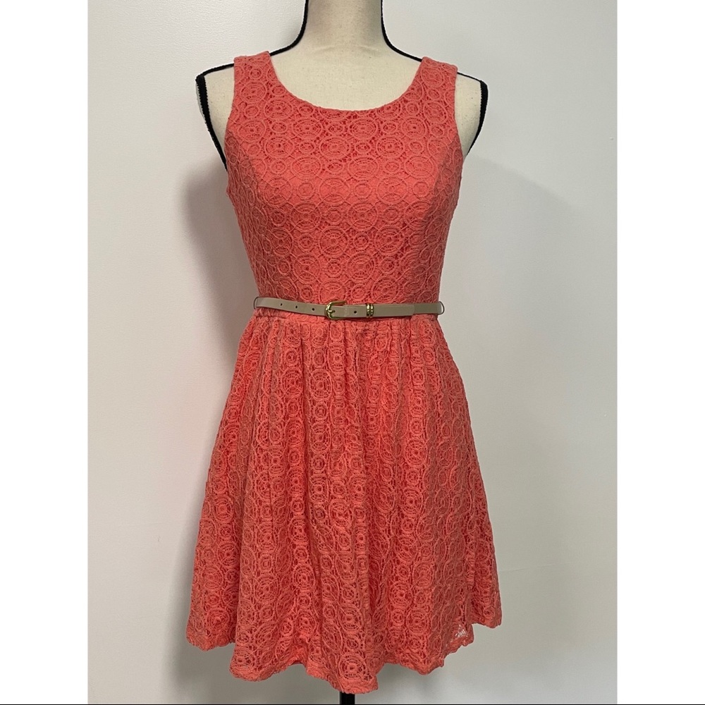 Coral Lace Dress Size 5